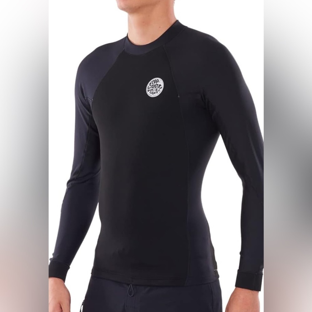Rip Curl Mens Flashbomb Neo Poly Long Sleeve Top - Black SPF 50 Large